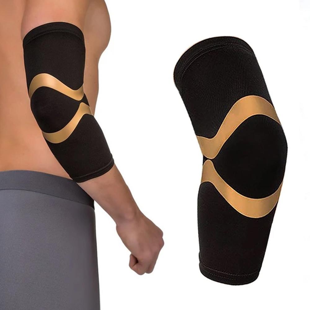 Copper Infused Arm Compression Elbow Support Sleeves (1-Pair