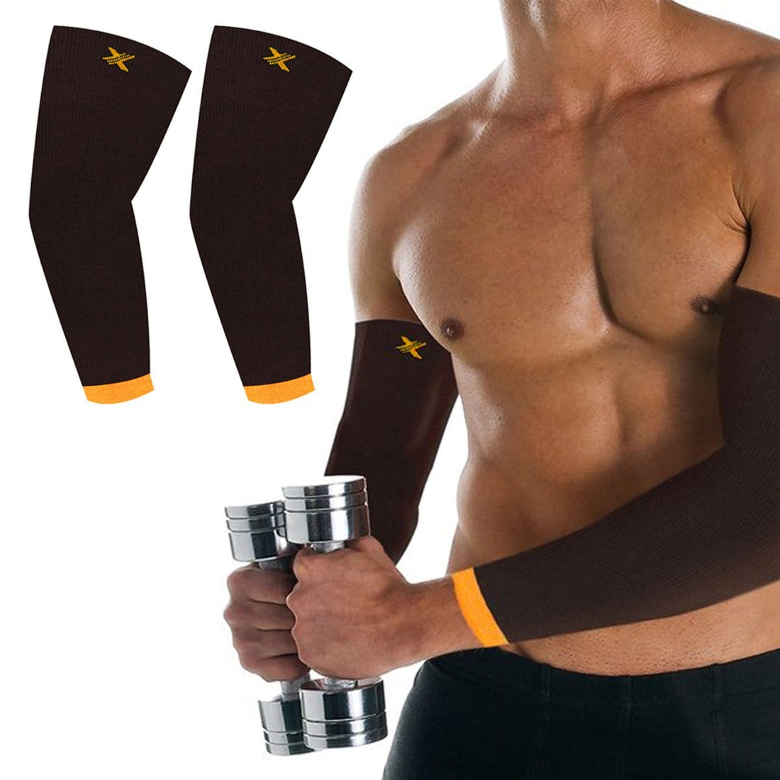 Copper Infused Arm Compression Elbow Support Sleeves (1-Pair) – Extreme Fit