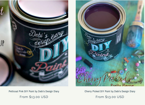 DIY Paints by Debi's Design Diary in pink and cherry