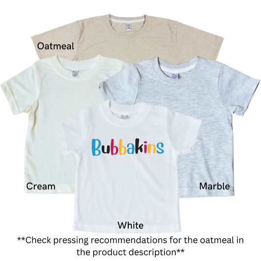 Toddler 65% Polyester Sublimation Raglan, Pink/White 2T
