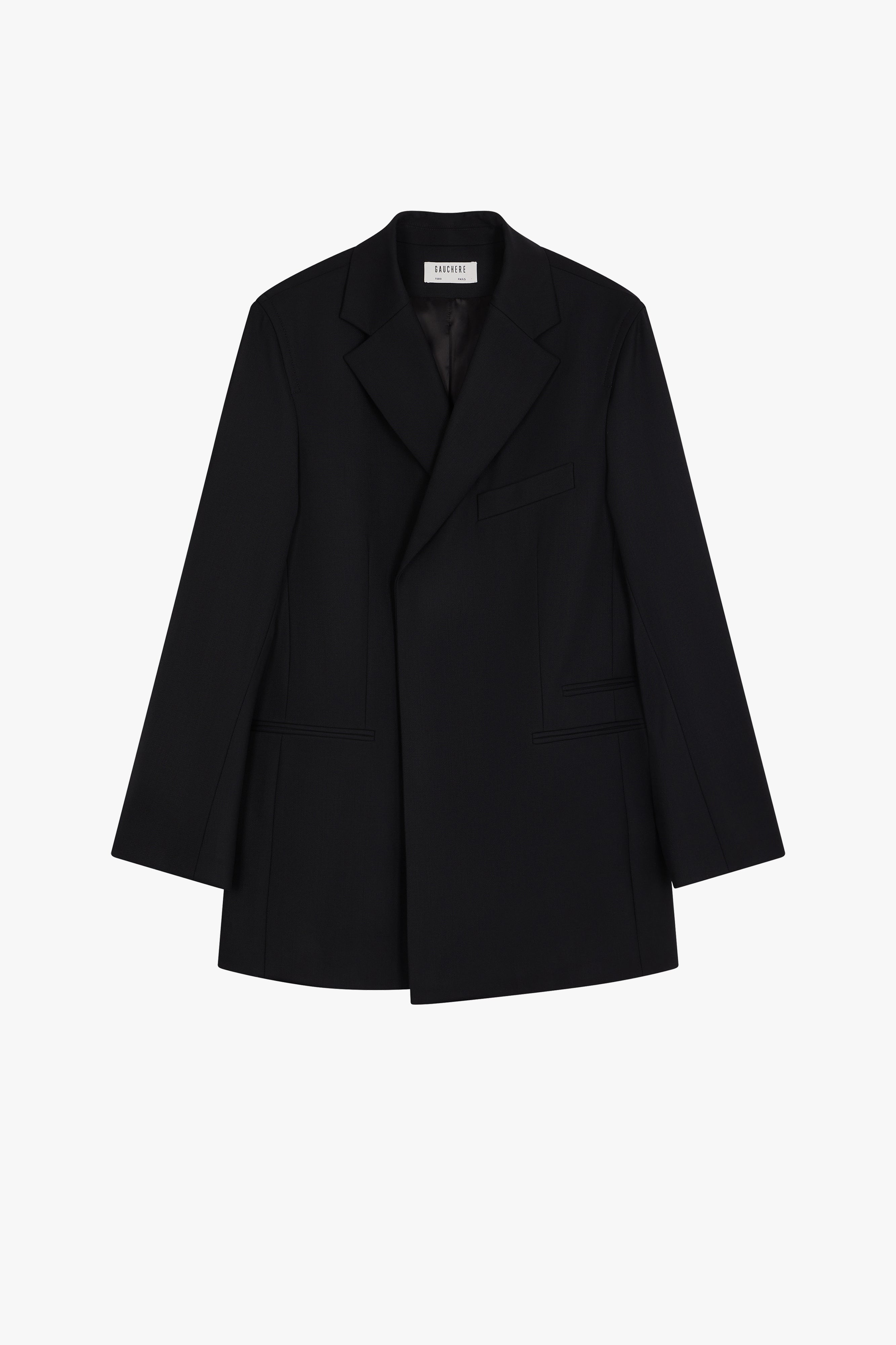 Black Oversize Wool Jacket – GAUCHERE