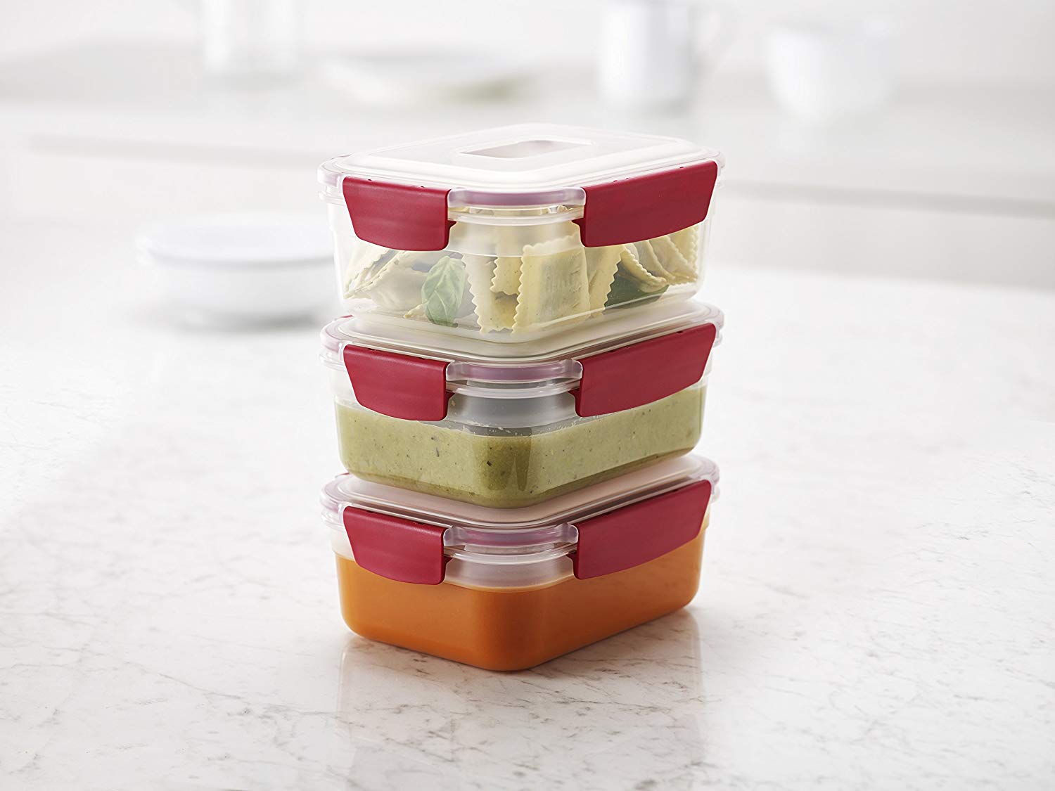 Joseph Joseph 6-Piece 37oz Nest Lock Single Container - Red