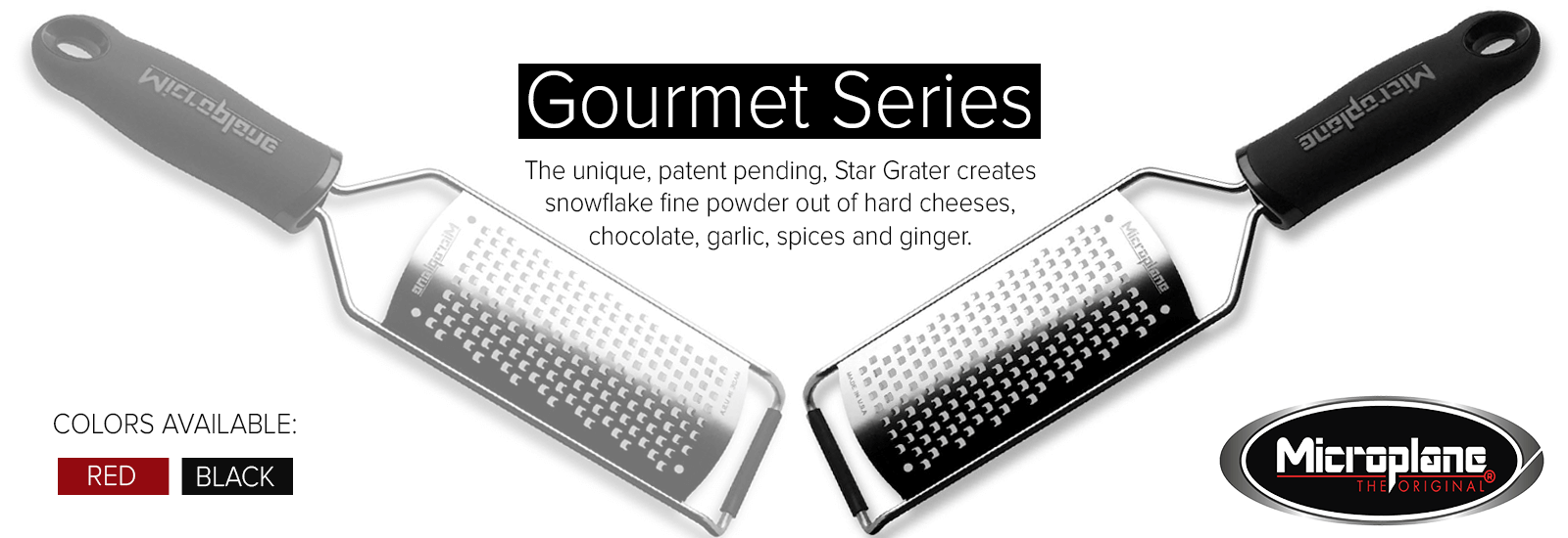 Gourmet Series Parmesan Star Grater- Black