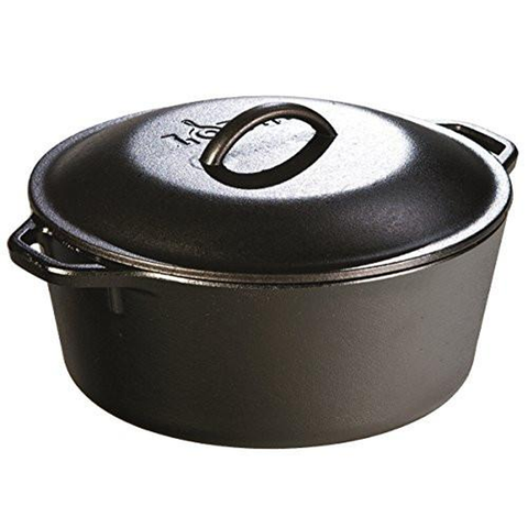 LODGE 5-QUART CAST IRON DUTCH OVEN