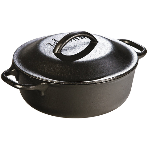 LODGE 2-QUART CAST IRON SERVING POT