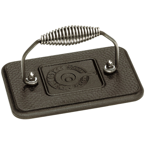 LODGE 6.75'' x 4.5'' RECTANGULAR CAST IRON GRILL PRESS