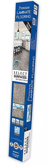 4 boxes of flooring, 1 box of molding! Select Surfaces Rustic Gray SpillDefense Laminate Flooring - 104052