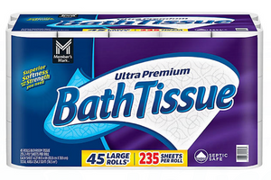 Member's Mark Ultra Premium Soft and Strong Bath Tissue, 2-Ply Large Roll Toilet Paper (235 sheets, 45 rolls) - 106497