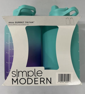 Simple Modern 64oz Tritan Plastic Summit w/Simple Flip Straw Lid 2Pk -Blue/Ombre - 104958