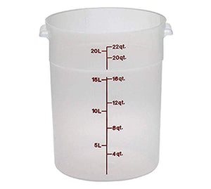 Cambro (RFS22PP190) 22 qt Round Graduated Food Storage Container - Camwear® - 104922