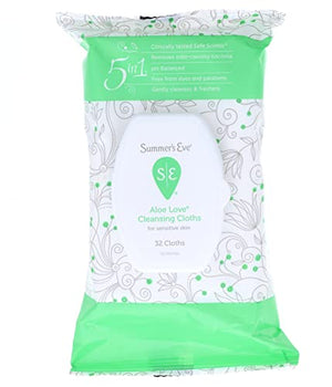 Summer's Eve Cleansing Cloths, Aloe Love, 32 ea - 2pc - 100200