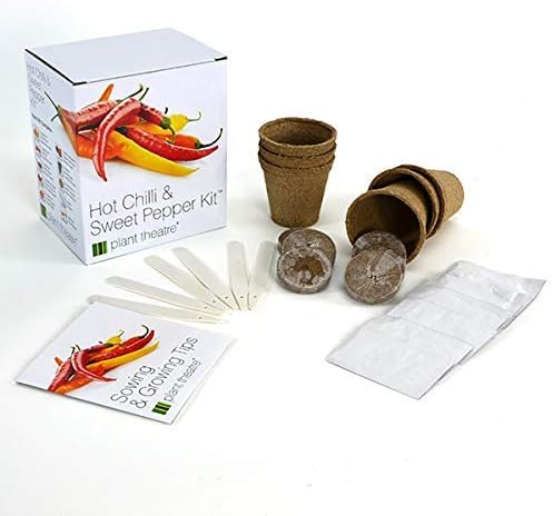 Hot Chilli & Sweet Pepper Kit by Plant Theatre - 6 Different Varieties to Grow - 100284