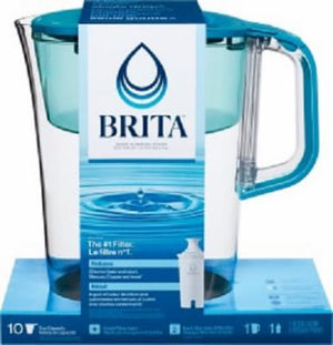 Brita 50686 Water Filter Pitcher + Filter, 10 Cup Capacity - Quantity 2 - 104918