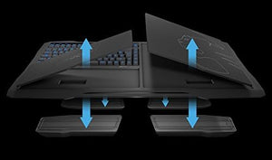 ROCCAT SOVA Gaming Lapboard USB Keyboard English Layout - for PC, Xbox One, PS4, LED Light (Blue), Mechanical Keys, Built-In Mouse Pad, (Part# ROC-12-181) - 100531