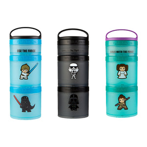 Whiskware Star Wars Snacking Containers Dishwasher Safe – 3 Pack – Blue, Black, Green - 104820