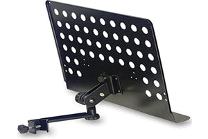 Stagg MUS-ARM 2 Large Music Stand with Attachable Holder Arm,Black - 104494