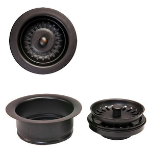 Premier Copper Products DC-1ORB Drain Combination Package for Double Bowl Kitchen Sinks, Oil Rubbed Bronze - 100214