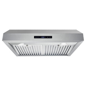 COSMO UMC30 Ducted Under Cabinet Stainless Steel Range Hood with 380 CFM, Permanent Filters & LED Lights, 30 inch - 104775