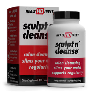 HEALTH DIRECT Sculpt n' Cleanse - Herbal Colon Cleanse for Digestive Health & Regularity - Natural Detox & Gut Flush Supplement - 100 Veggie Capsules - 104328