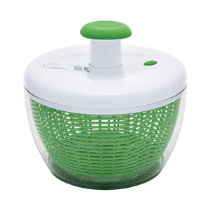 Farberware Easy to use pro Pump Spinner with Bowl, Colander and Built in draining System for Fresh, Crisp, Clean Salad and Produce, Large 6.6 quart, Green - 104927