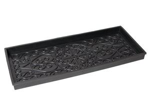 Rubber Boot Tray | 34" Decorative Boot Tray for Entryway | Shoe Tray - 102525