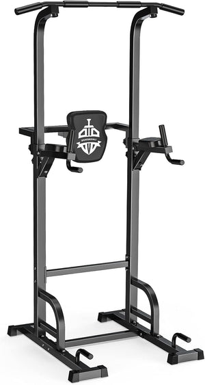 Sportsroyals Power Tower Pull Up Dip Station Assistive Trainer Multi-Function Home Gym Strength Training Fitness Equipment 440LBS