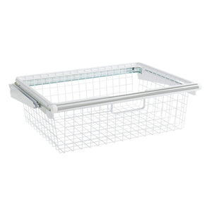 Rubbermaid Configurations Sliding Basket for Closet Drawer Organization, Sturdy Slide Out Basket, White - 102002