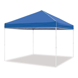 Z-Shade 10 x 10 Foot Everest Instant Canopy Outdoor Camping Patio Shelter with Reliable Stakes, Steel Frame, and Roller Bag, Blue - 104367