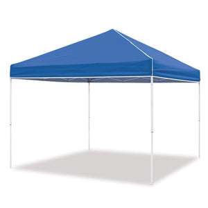Z-Shade 10 x 10 Foot Everest Instant Canopy Outdoor Camping Patio Shelter with Reliable Stakes, Steel Frame, and Roller Bag, Blue - 104585