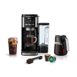 Ninja CFP101 DualBrew Hot & Iced Coffee Maker, Single-Serve, compatible with K-Cups & 12-Cup Drip Coffee Maker, Black - 105207