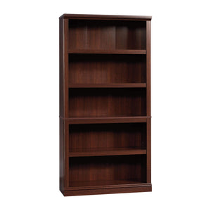 Sauder Miscellaneous Storage 5 Bookcase/Book Shelf, L: 35.28" x W: 13.23" x H: 69.76", Select Cherry finish - 104754