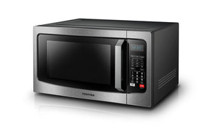 Toshiba EC042A5C-SS Microwave Oven with Convection Function, Smart Sensor, Easy-to-clean Stainless Steel Interior and ECO Mode, 1.5 Cu Ft, 1000W, Stainless Steel - 104806