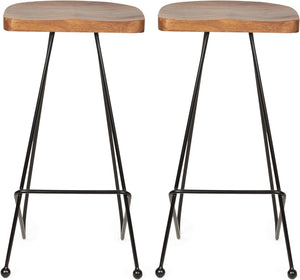 Christopher Knight Home Odessa Wood Bar Stool（Set of 2）