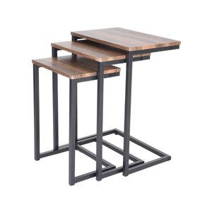 Zenvida Nesting Side/End Tables Set of 3 Modern Rustic Stacking Accent Furniture - 104356