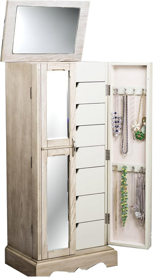 Hives and Honey Chelsea Jewelry Armoire, Taupe Mist