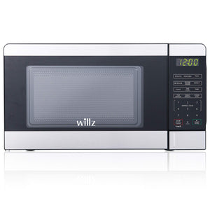 Willz WLCMV207S2-07 Countertop Small Microwave Oven with 6 Preset Cooking Programs Interior Light LED Display, 0.7 Cu.Ft, Stainless Steel - 104357