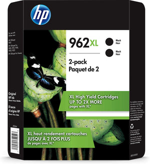 HP 962XL 2-Pack High Yield Black Original Ink Cartridges - 105123