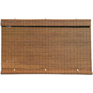 Radiance - Imperial Matchstick Cord Free Vinyl Roll-Up Shade, Fruitwood 60 Inches x 72 Inches - 104757