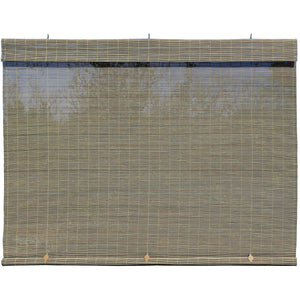 Radiance - Matchstick Outdoor Roller Shades for Porch or Patio Privacy Screen, Roll-up Bamboo Blinds for Windows, Driftwood, 60" W x 72" L - 104677