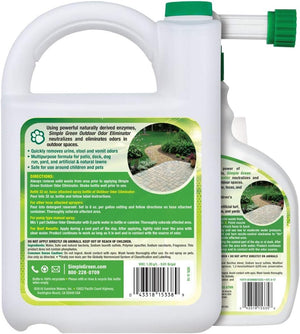 Simple Green Outdoor Odor Eliminator for Pets, Dogs, Ideal for Artificial Grass & Patio (32 oz Hose End Sprayer & 1 Gallon Refill) - 100021