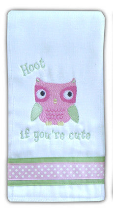 owl burp cloths