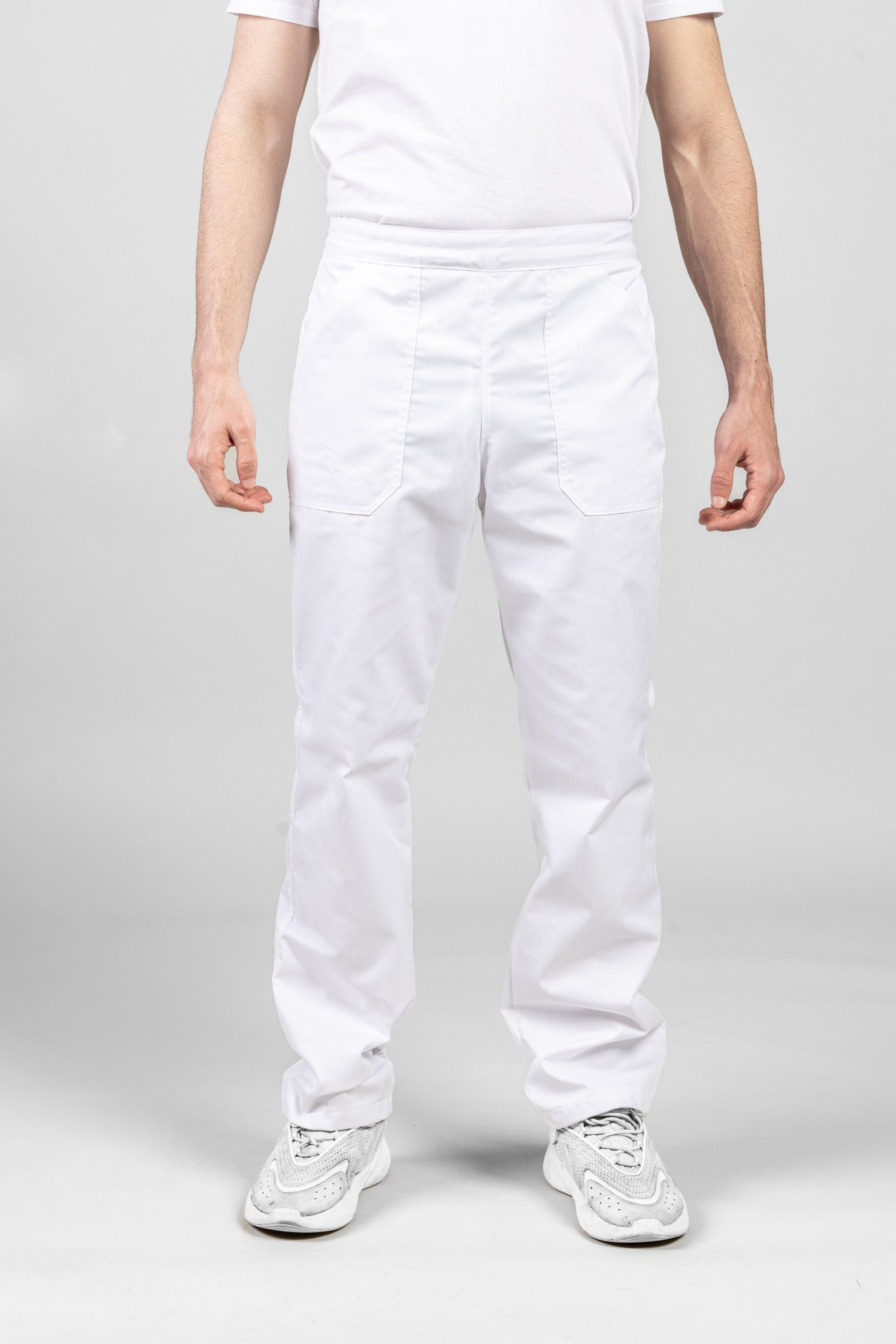 Pantaloni De Lucru Albi Unisex Tercot 195g Costin - 2XL