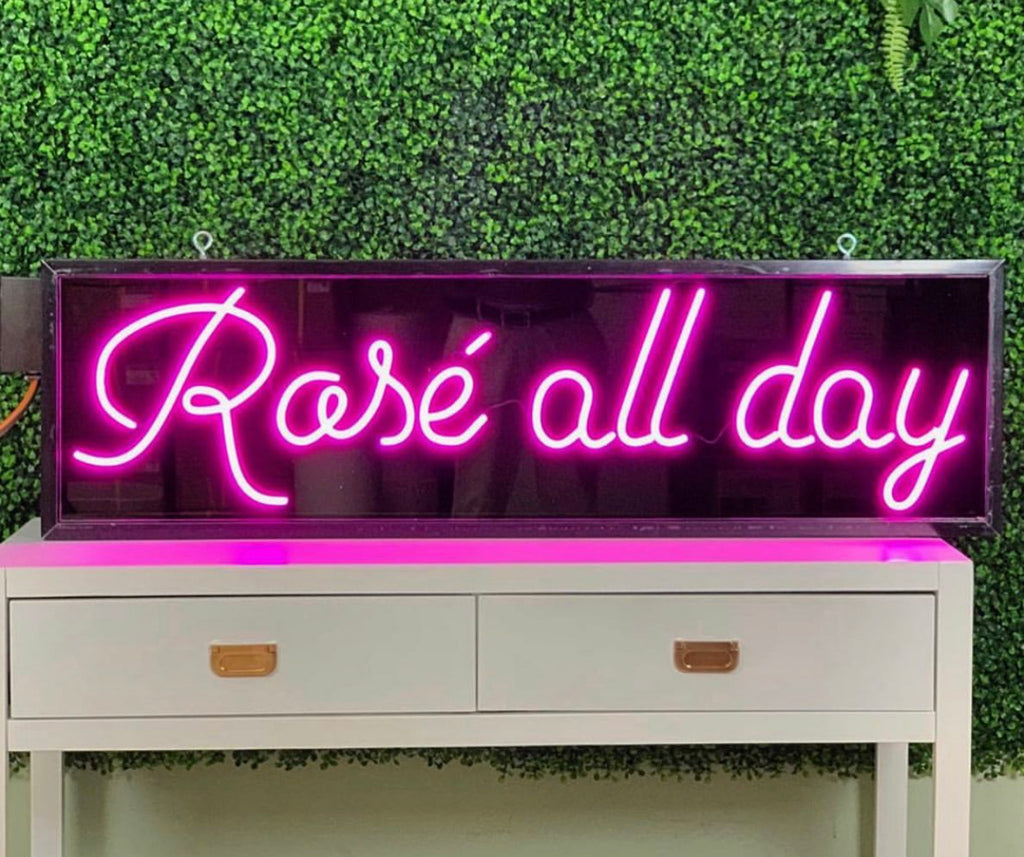 rose all day neon sign