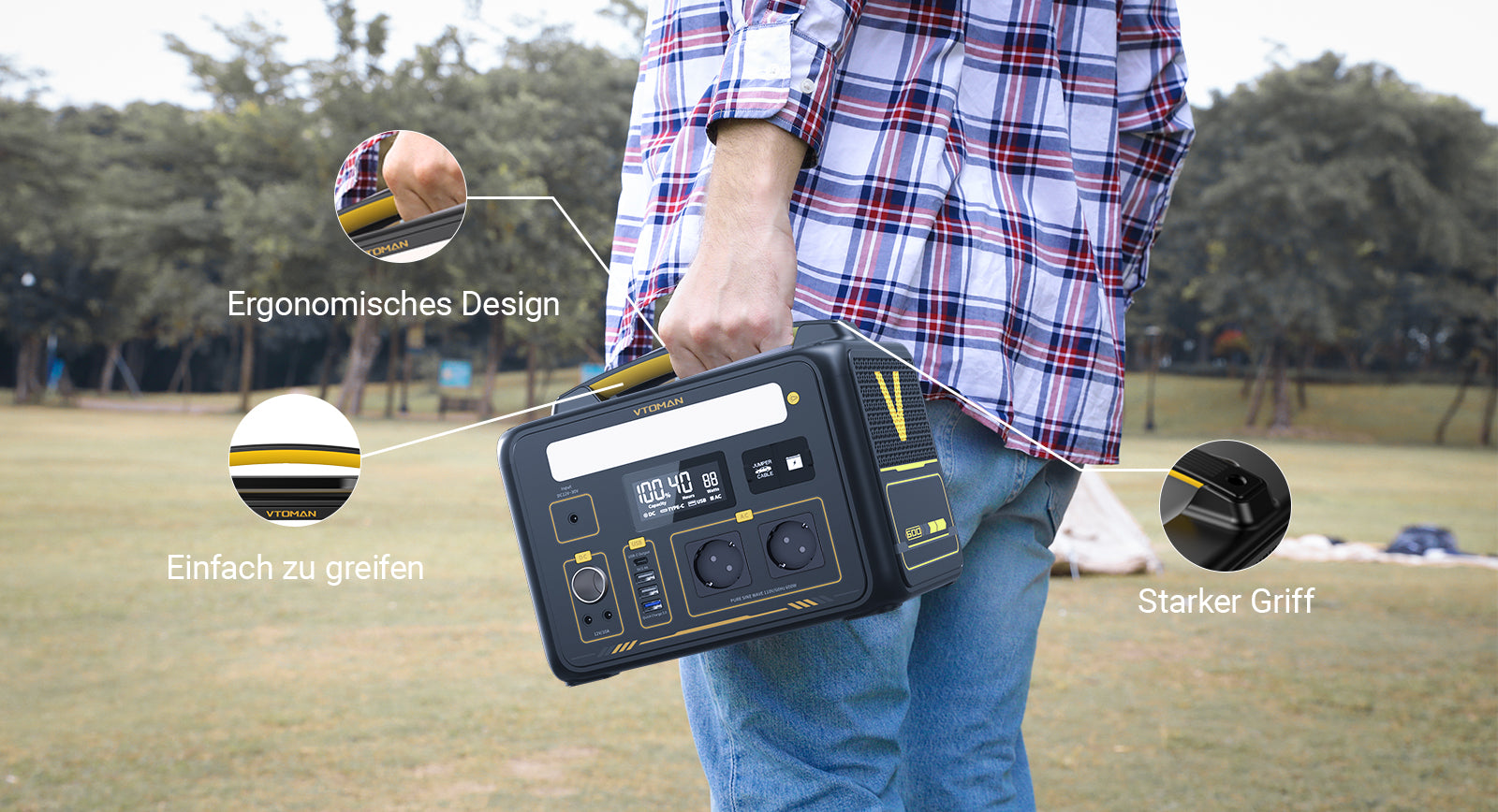 VTOMAN JUMP 600 is one of the lightest and most portable battery generators