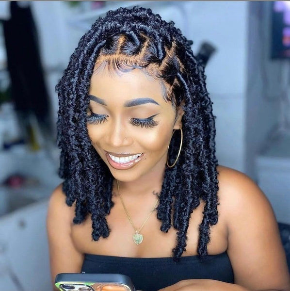 Faux Locs braided Wigs