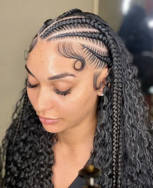 Fulani Braids with Sew-In Extensions