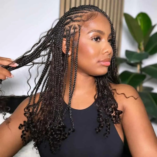 Fulani Braids with Curled Ends