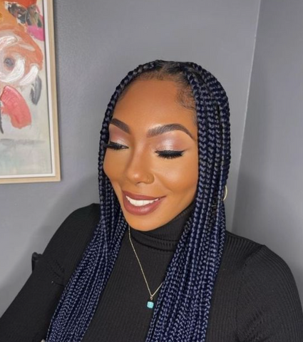 Sleek Midnight Box Braids