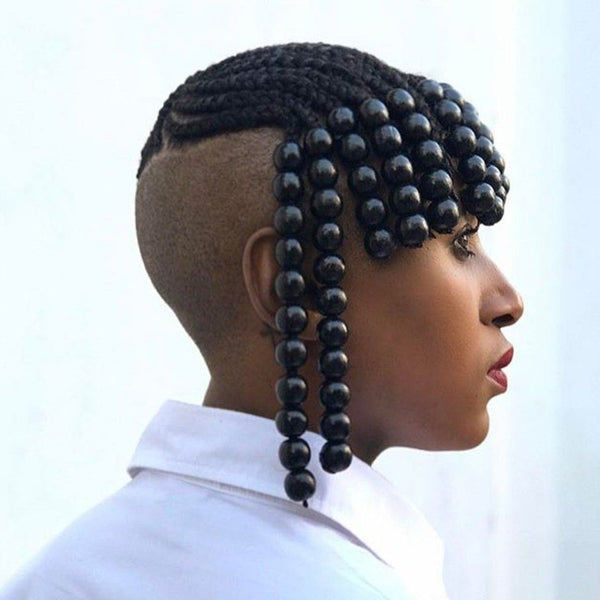 Fulani Braids with Shaved Sides