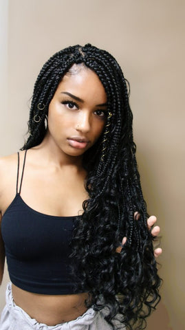 extensions of boho braids